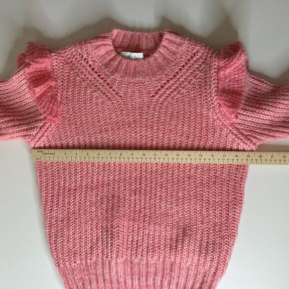 Greylin Womens Ruth Ruffle Shoulder Chunky Knit Sweater‎ in Pink Sz S | Feminine - Picture 14 of 15